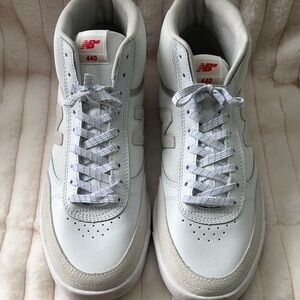 New Balance White and Gray Sneakers